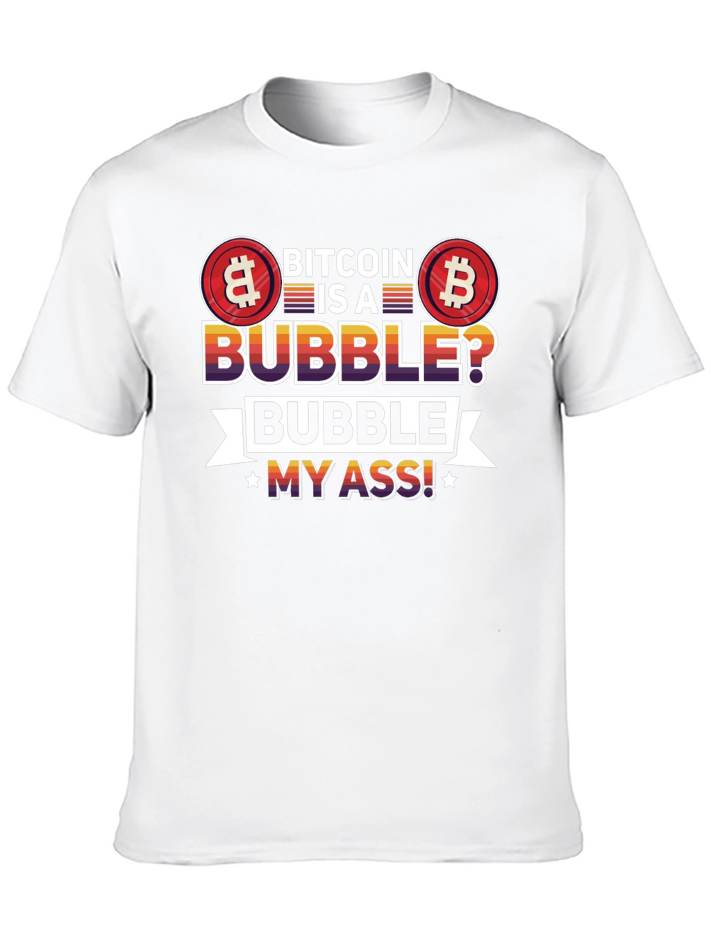 Bitcoin Bubble Graphic Tee - Crypto Fan T-Shirt