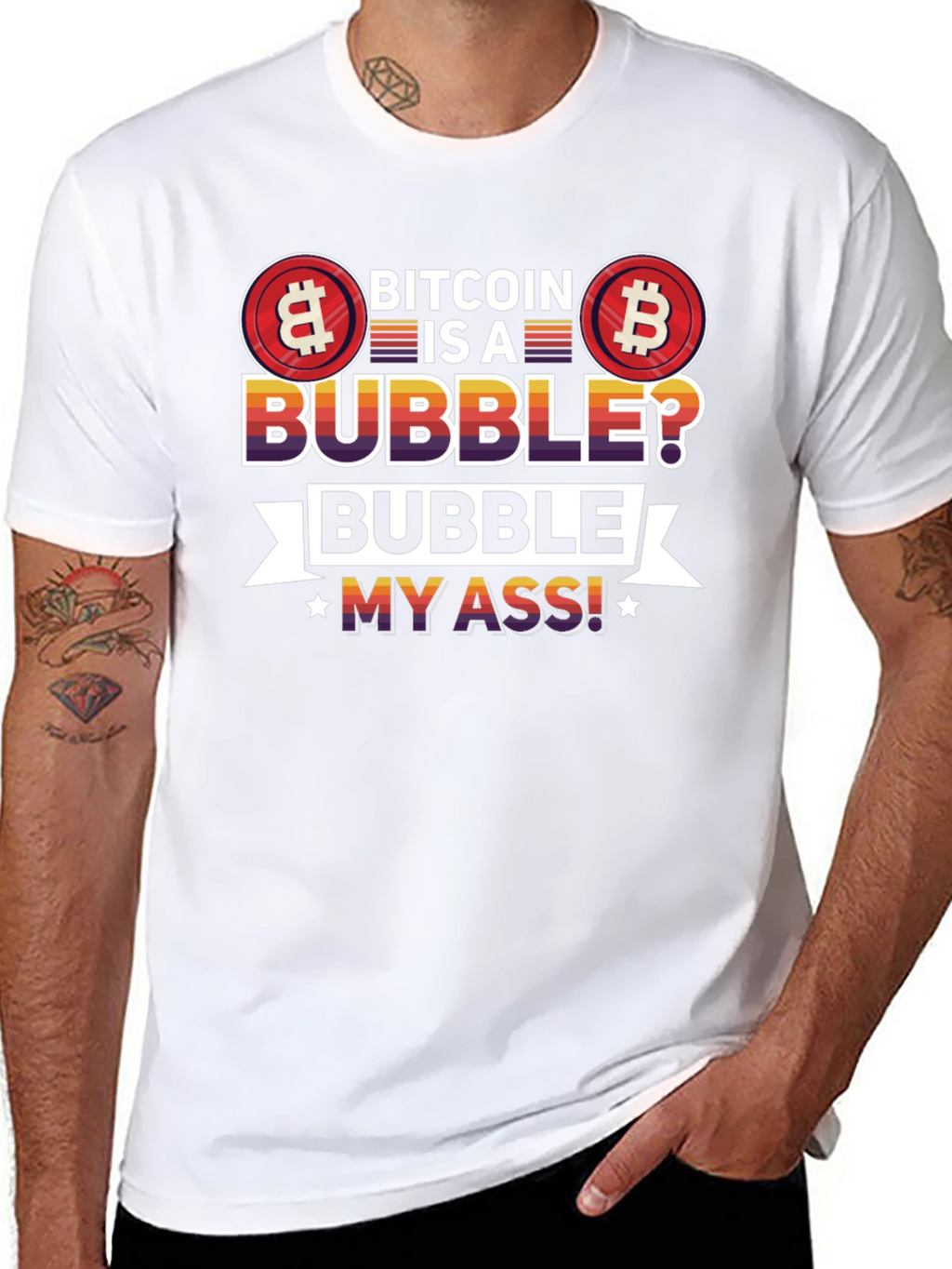 Bitcoin Bubble Graphic Tee - Crypto Fan T-Shirt