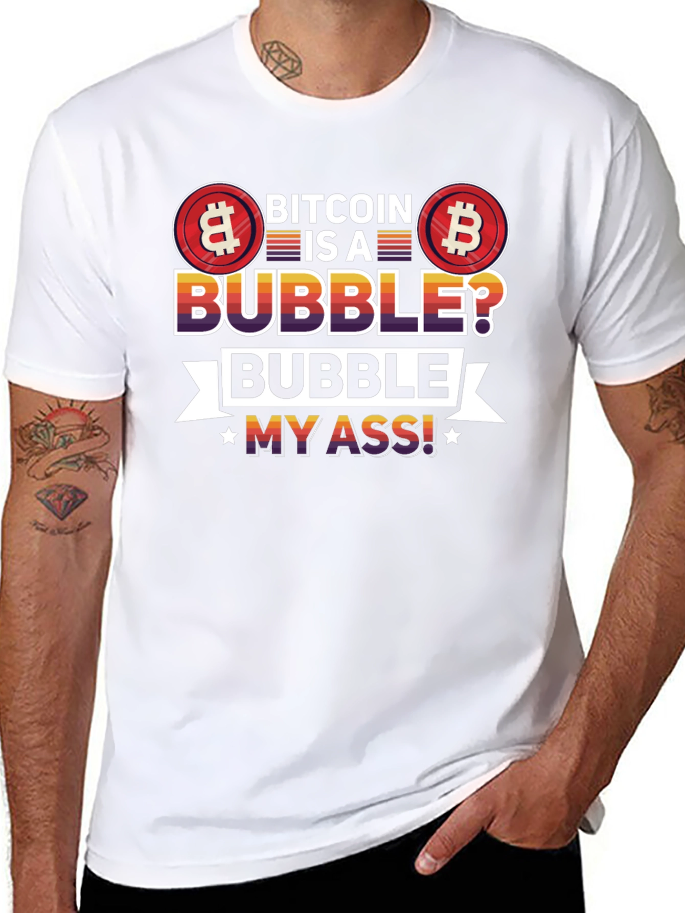 Bitcoin Bubble Graphic Tee - Crypto Fan T-Shirt