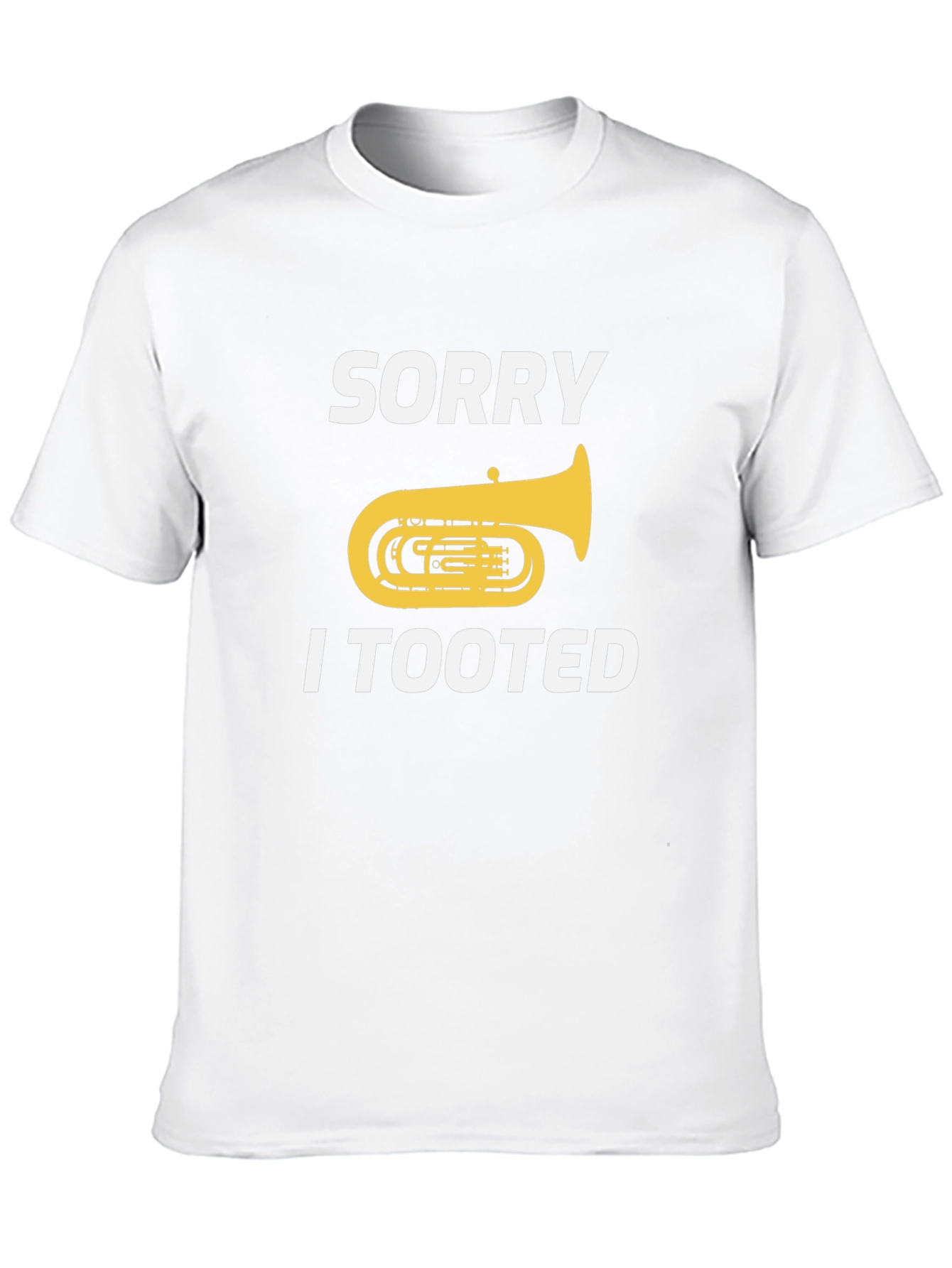Funny Tuba Player Tooted Graphic Tee Shirt