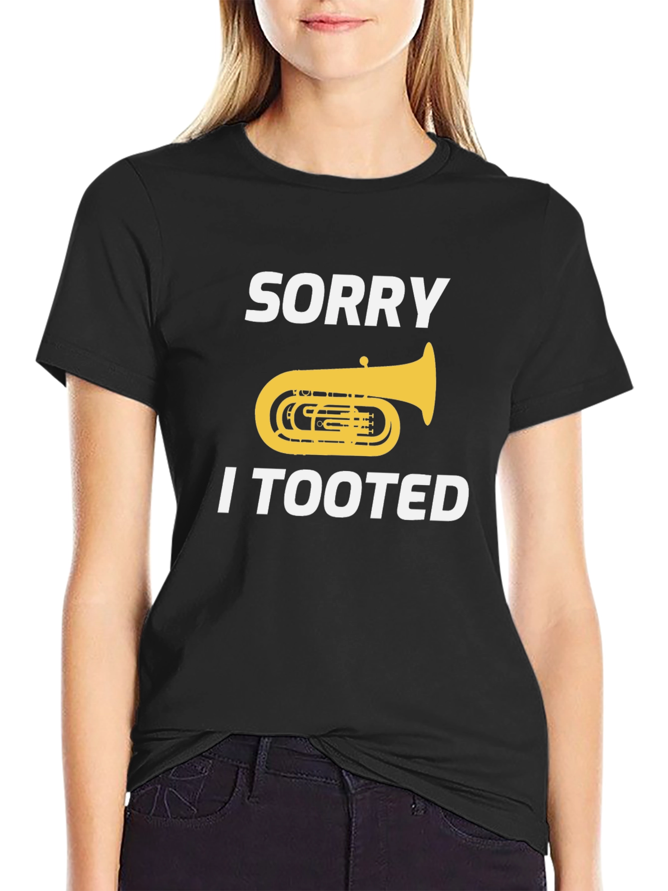 Funny Tuba Player Tooted Graphic Tee Shirt