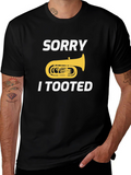 Funny Tuba Player Tooted Graphic Tee Shirt