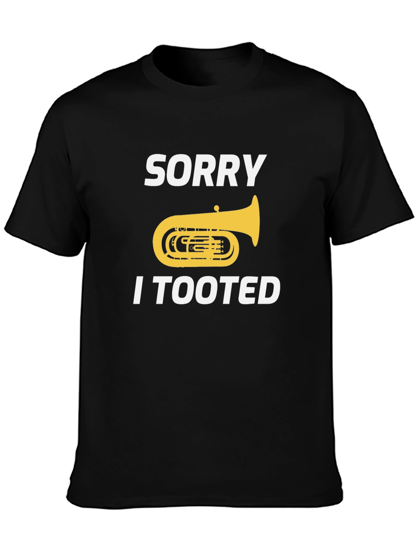 Funny Tuba Player Tooted Graphic Tee Shirt