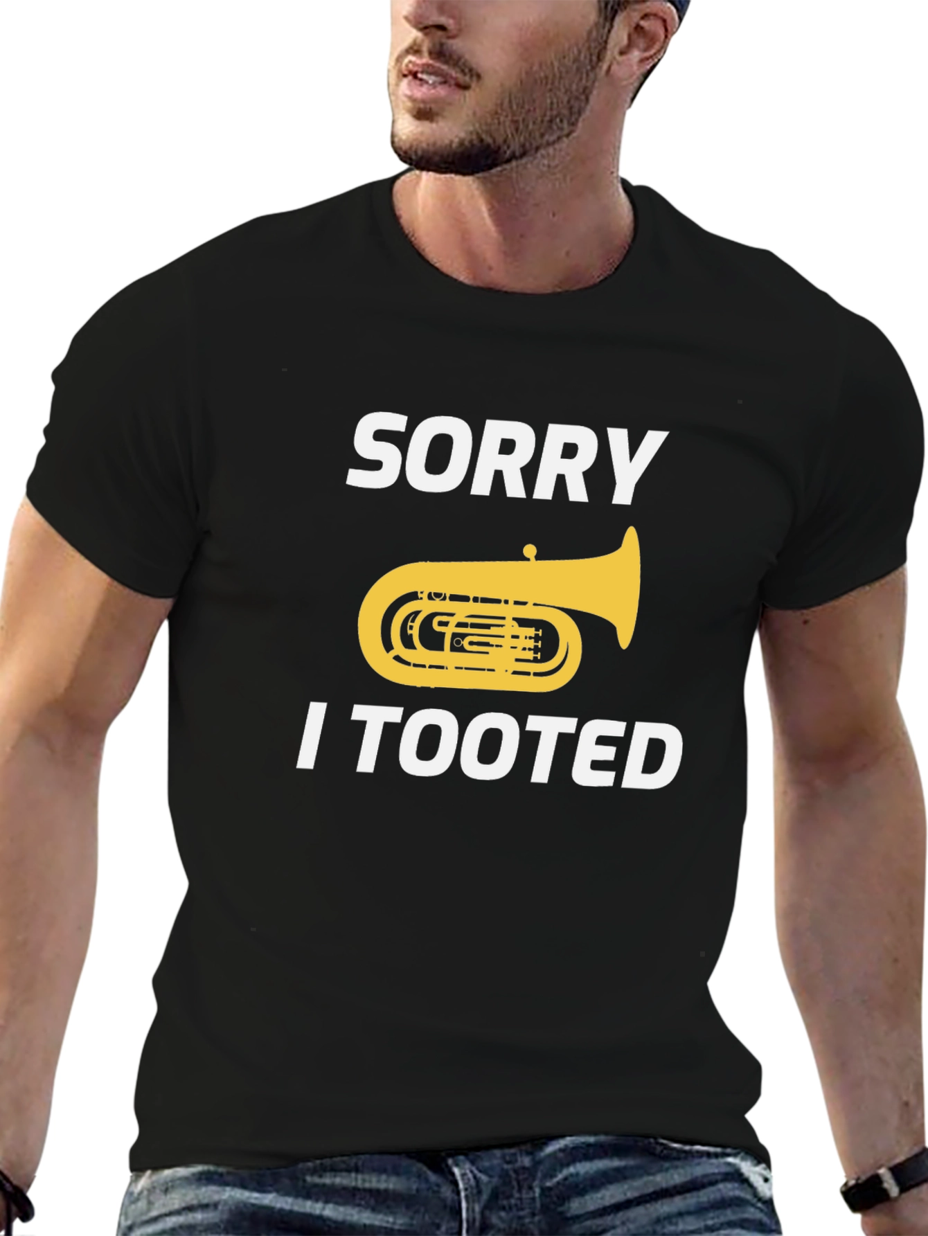 Funny Tuba Player Tooted Graphic Tee Shirt
