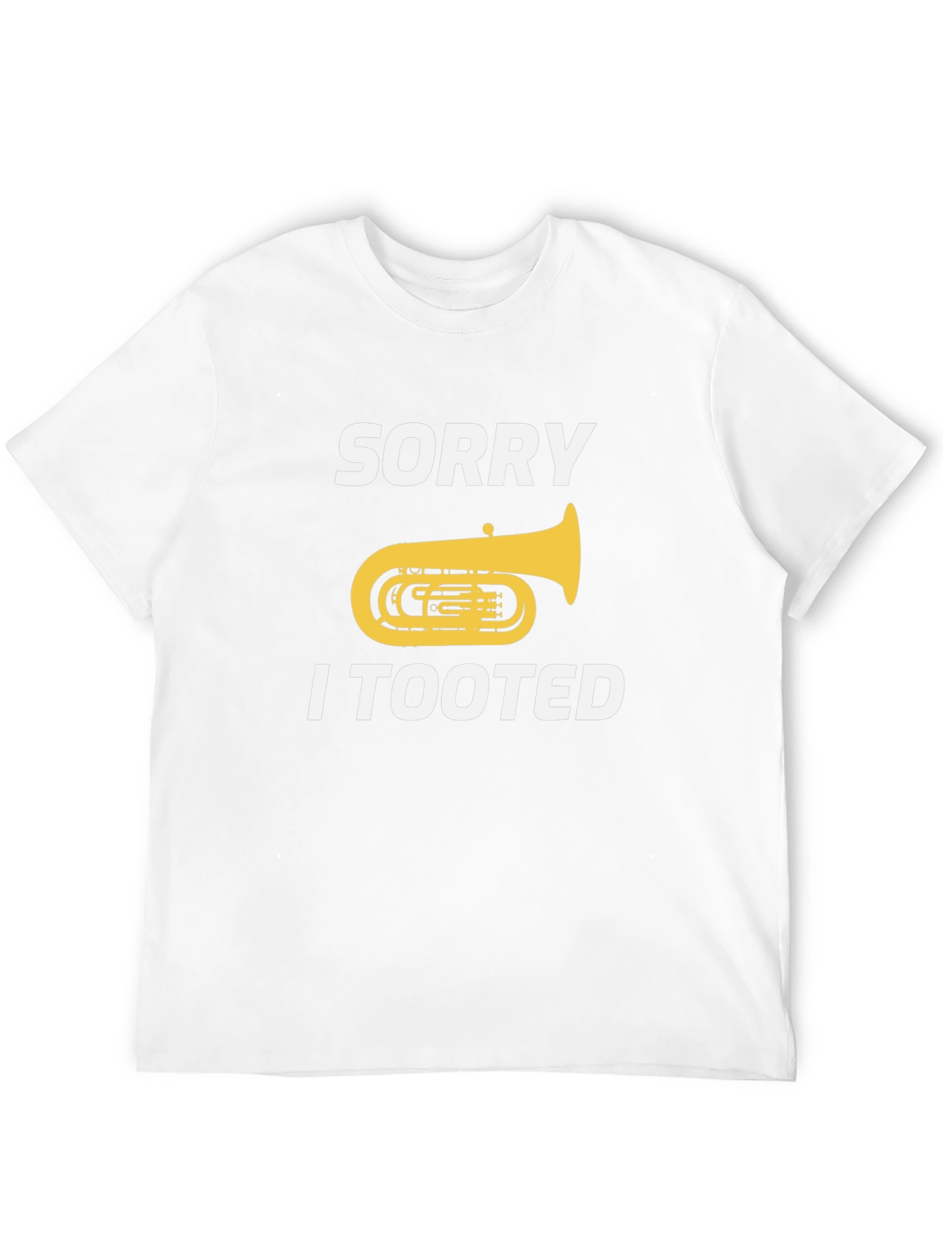 Funny Tuba Player Tooted Graphic Tee Shirt