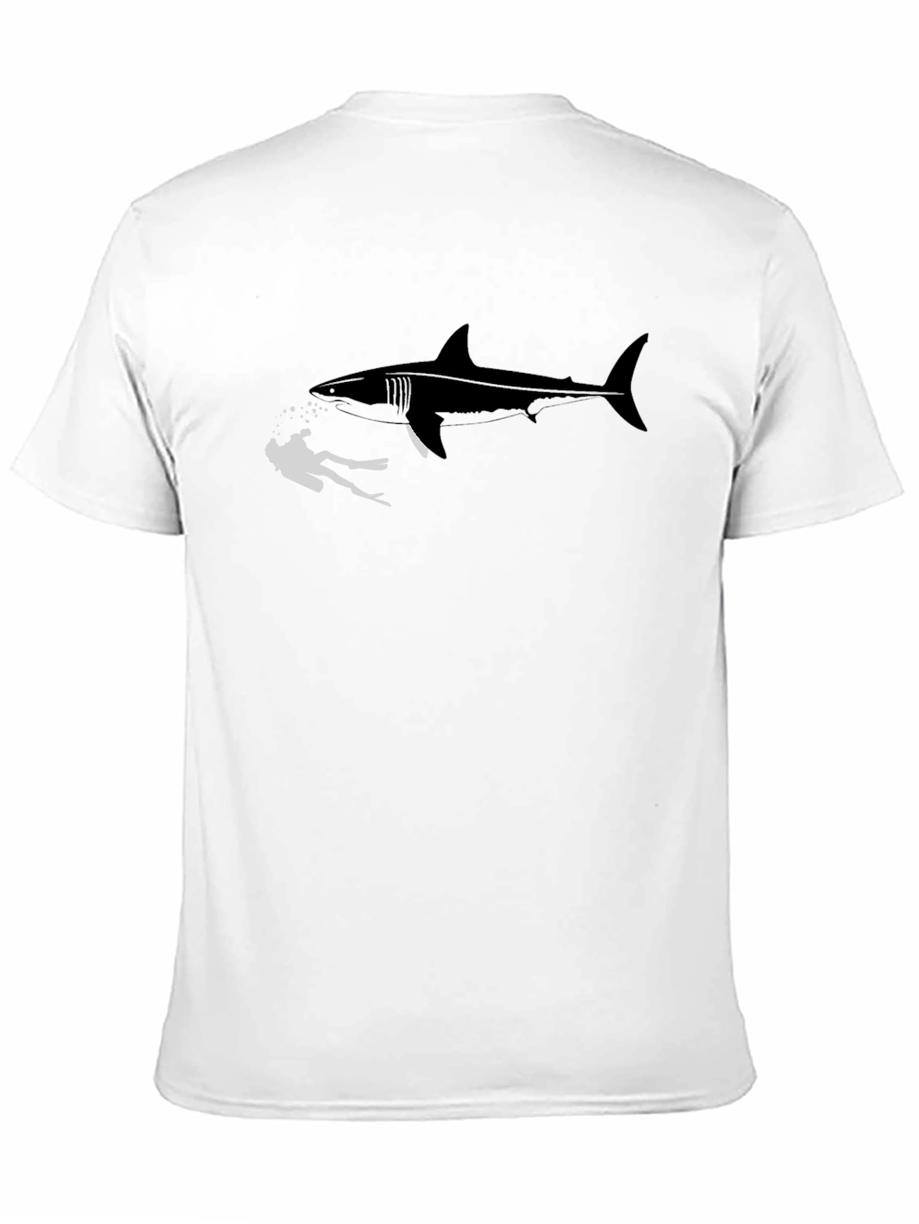 Shark & Diver Black Graphic T-Shirt