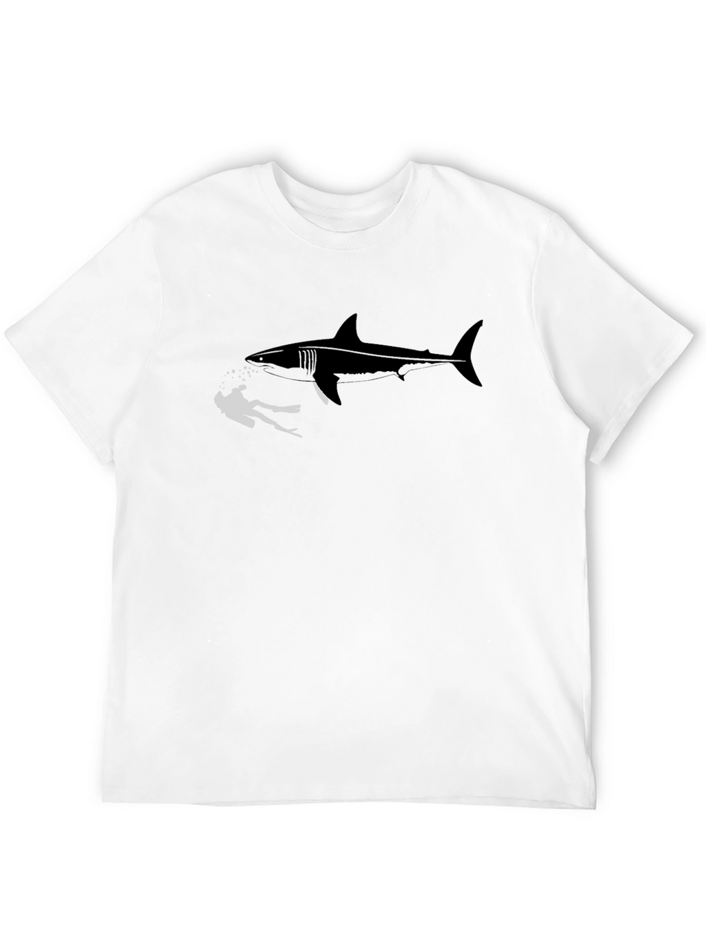 Shark & Diver Black Graphic T-Shirt