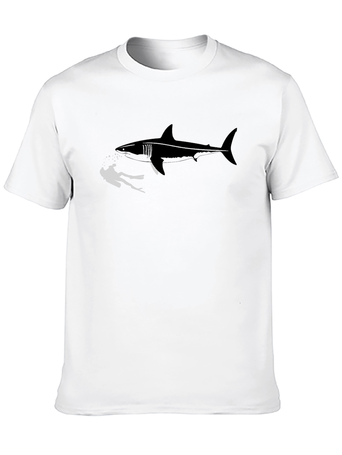 Shark & Diver Black Graphic T-Shirt