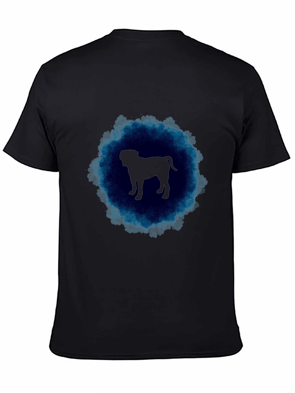 Dog Silhouette Graphic Tee - Mens Black T-Shirt