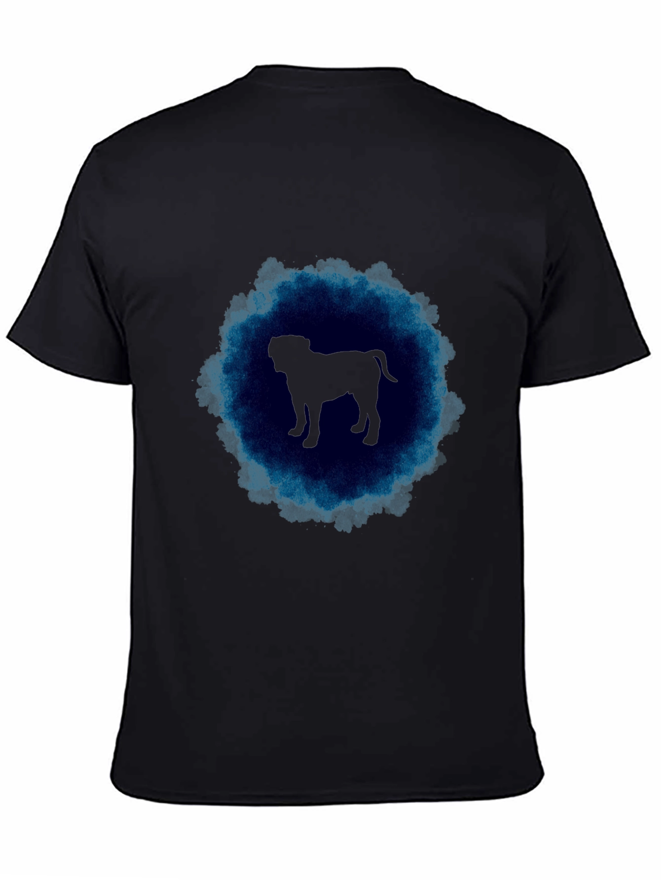 Dog Silhouette Graphic Tee - Mens Black T-Shirt