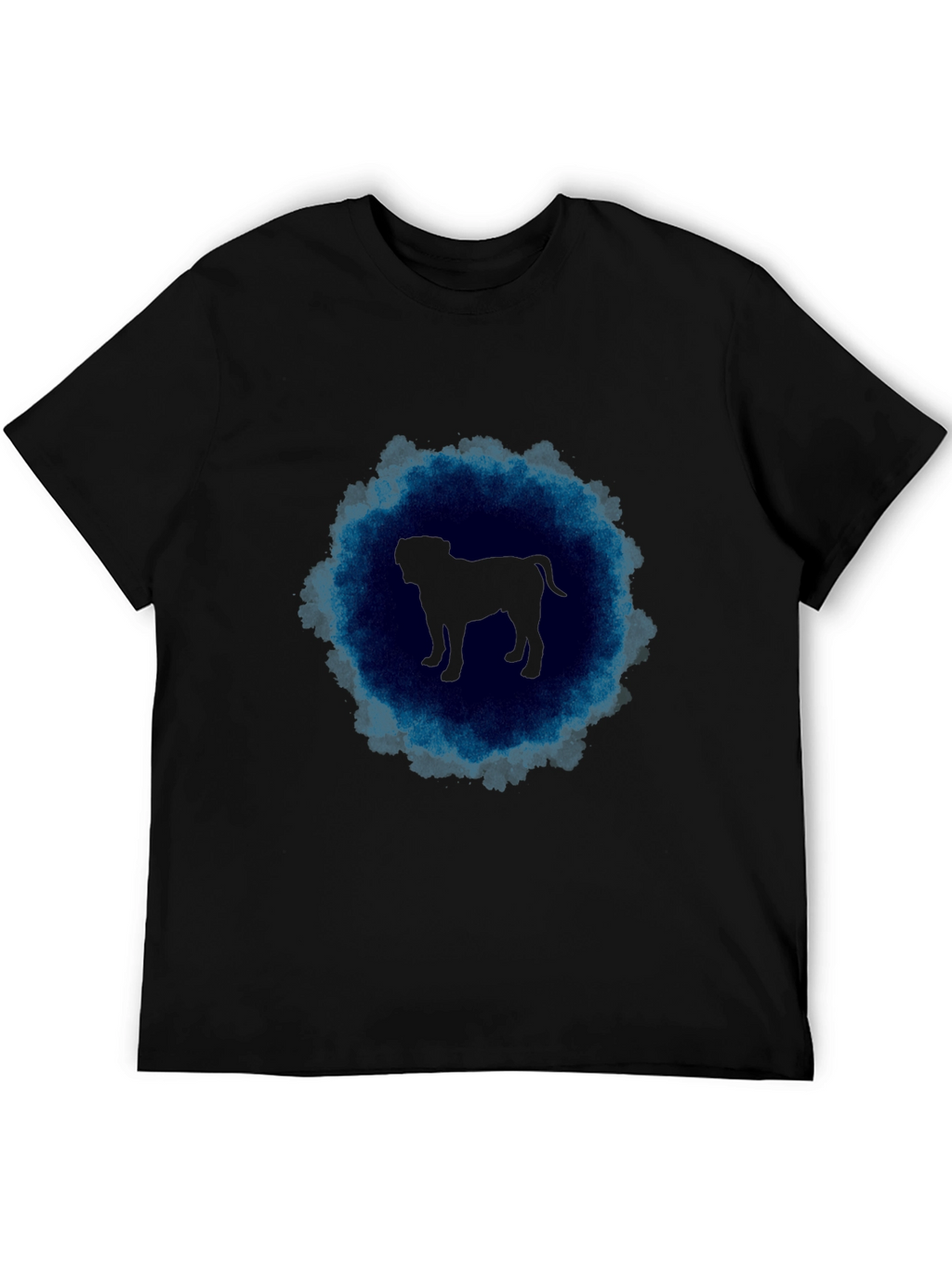 Dog Silhouette Graphic Tee - Mens Black T-Shirt