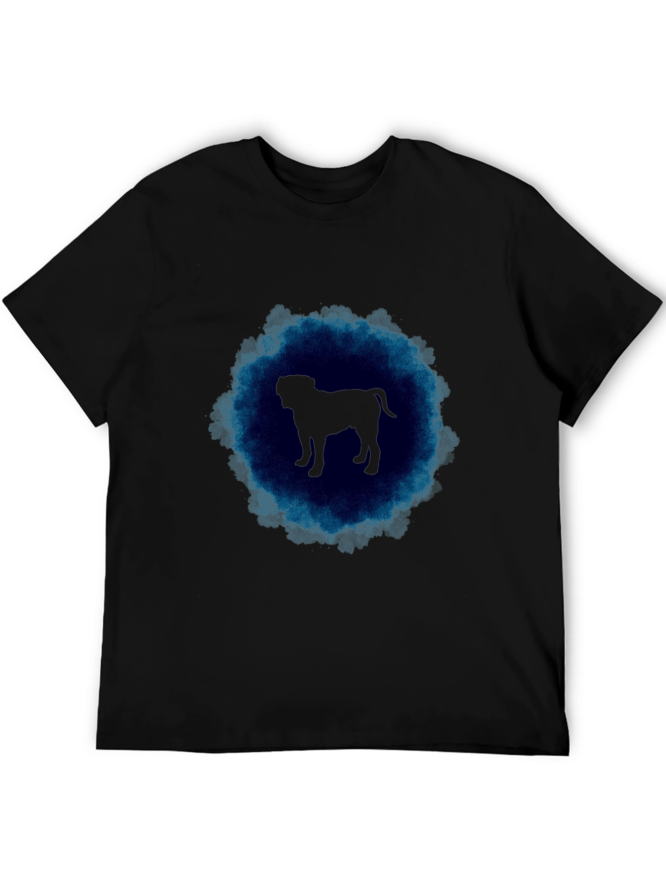 Dog Silhouette Graphic Tee - Mens Black T-Shirt