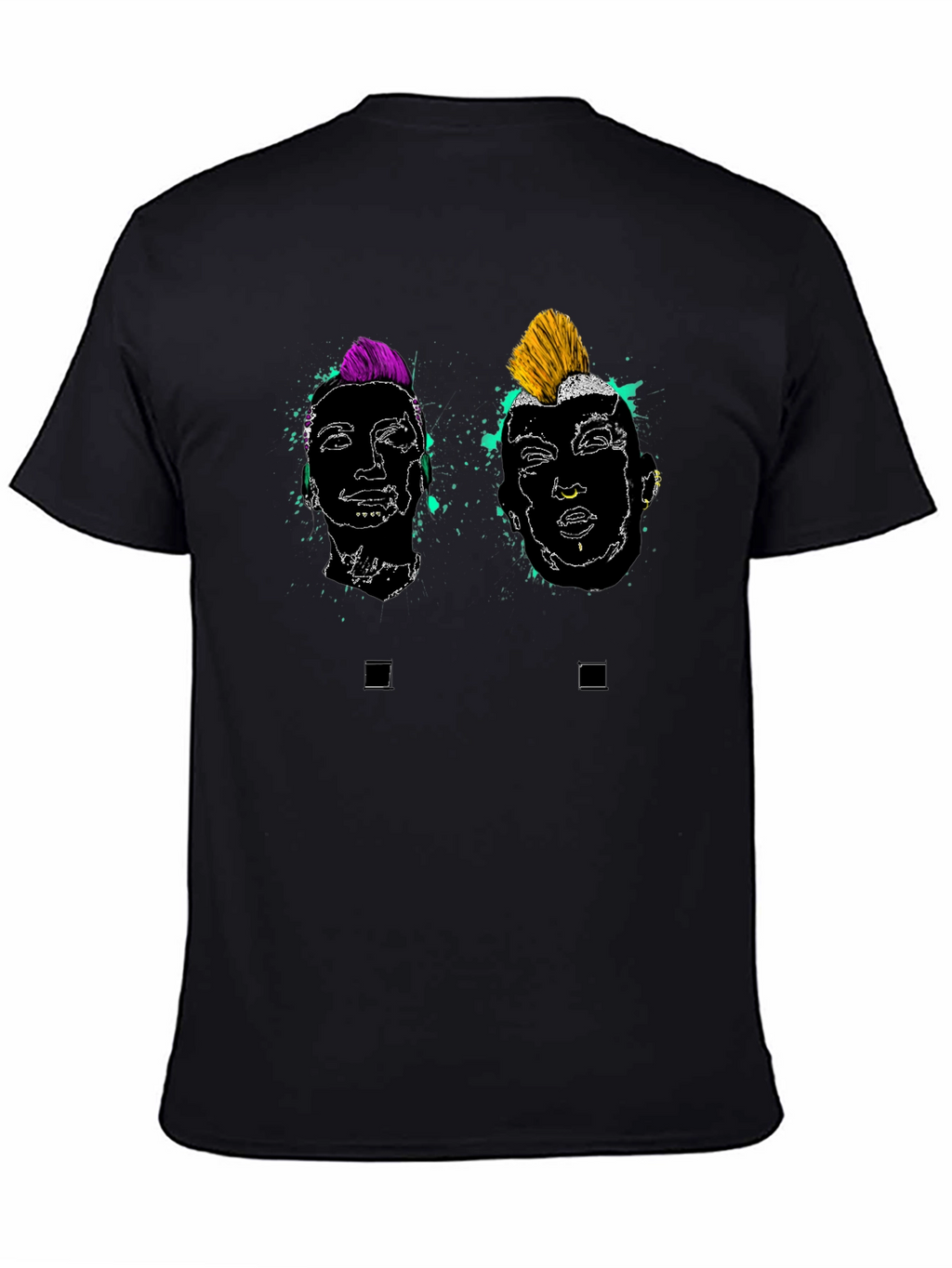 Punk Rock Art Black Graphic Tee