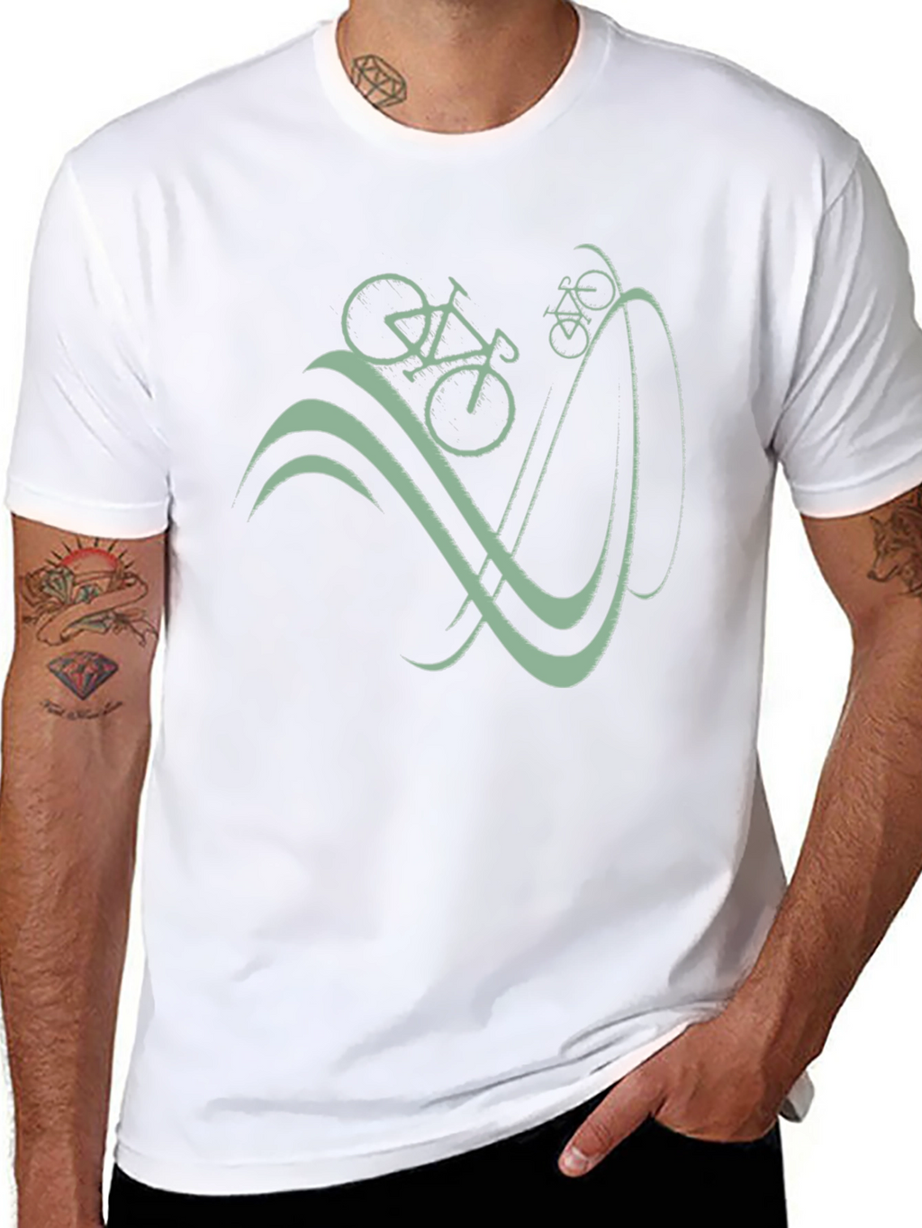 Bicycle Graphic T-Shirt - Casual Cotton Tee