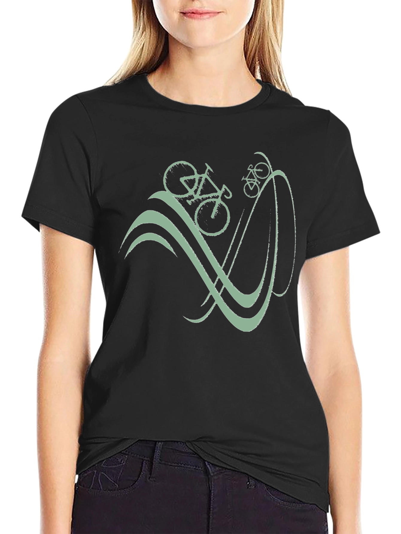 Bicycle Graphic T-Shirt - Casual Cotton Tee