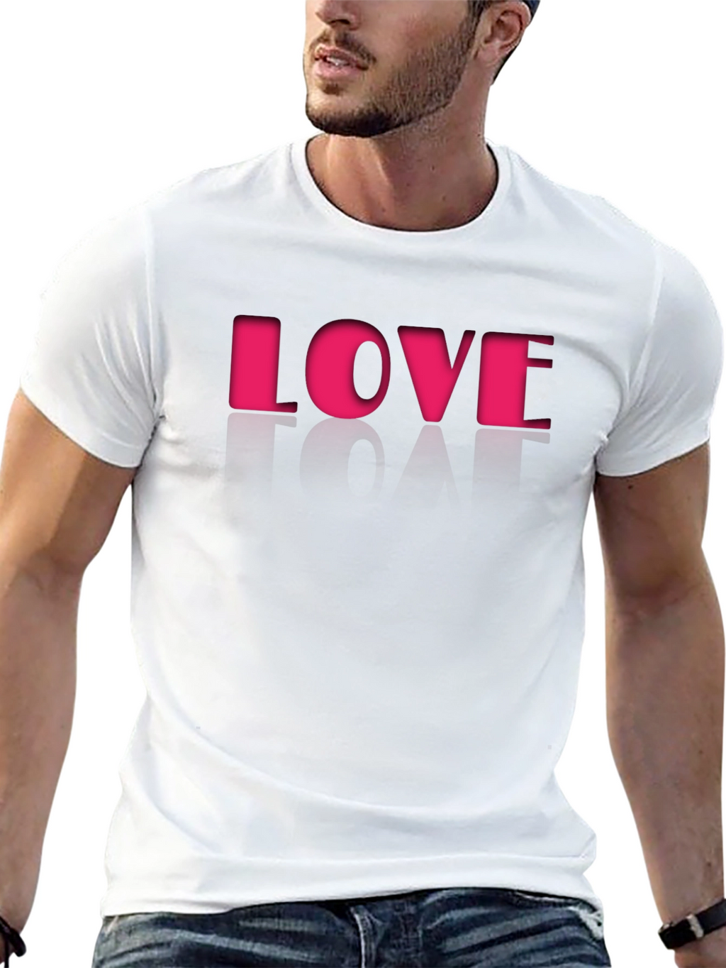 Love Graphic Tee - Stylish Mens Black T-Shirt