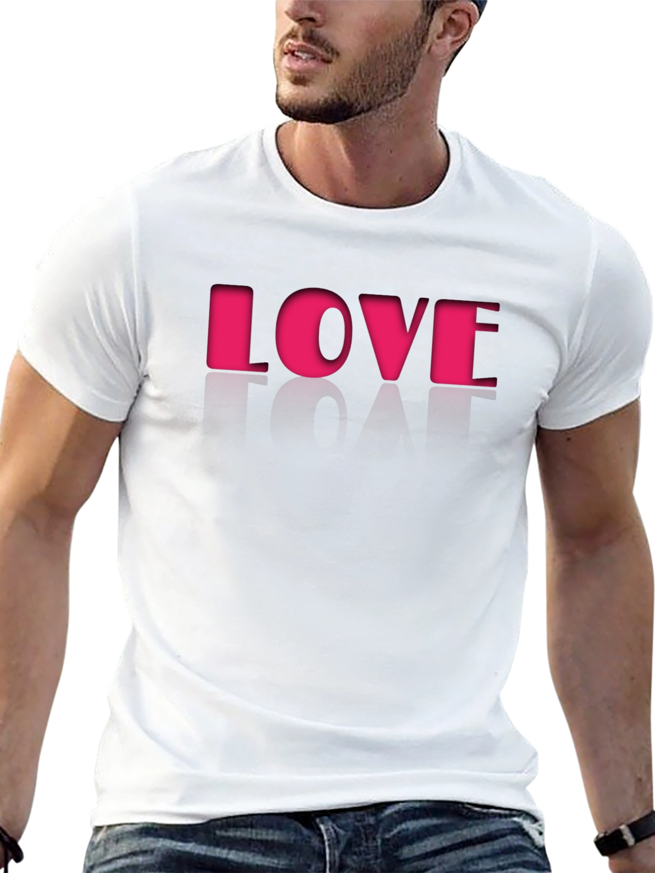 Love Graphic Tee - Stylish Mens Black T-Shirt