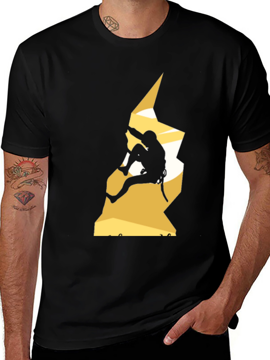 Climbing Graphic T-Shirt - Black