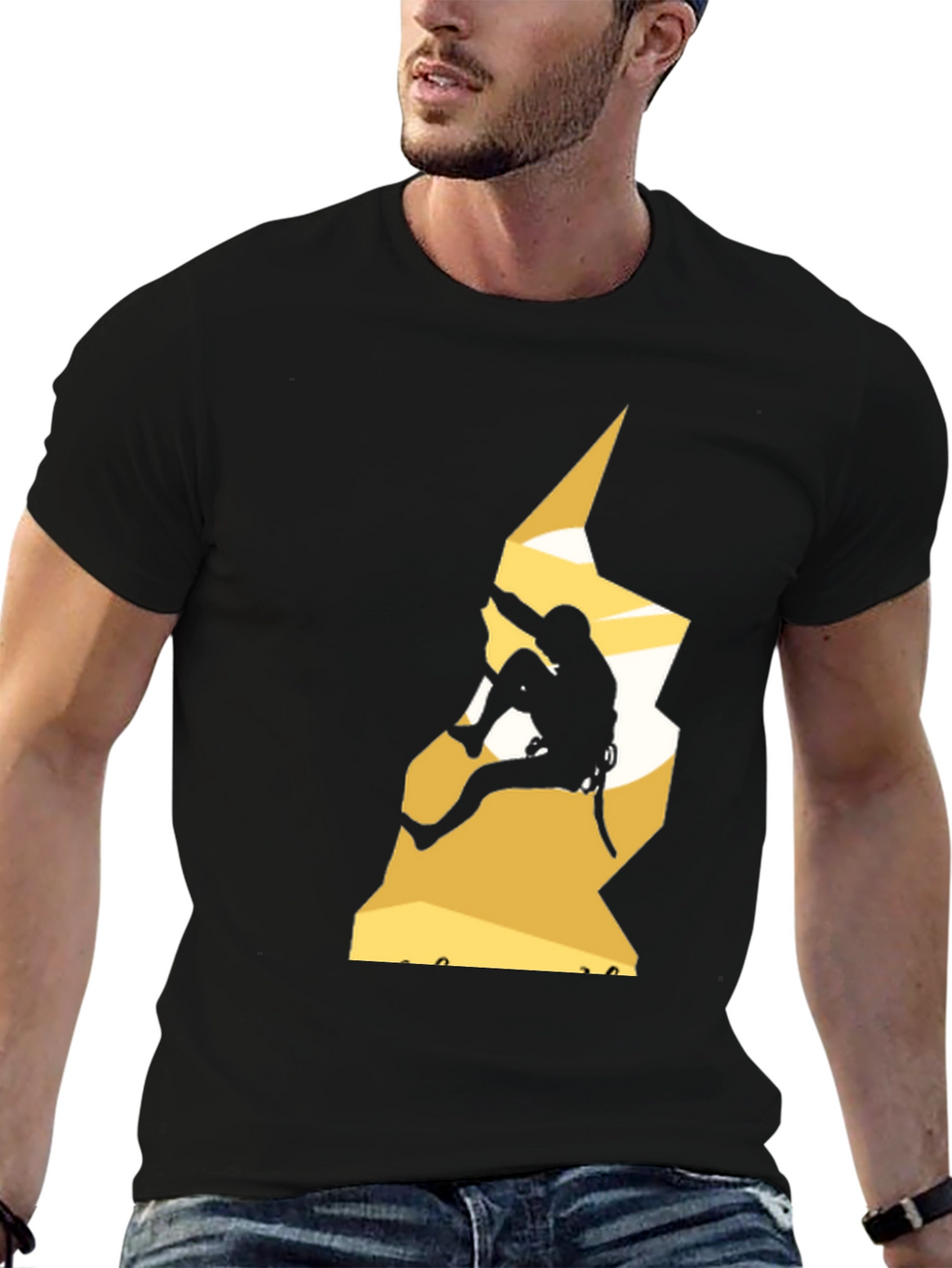 Climbing Graphic T-Shirt - Black