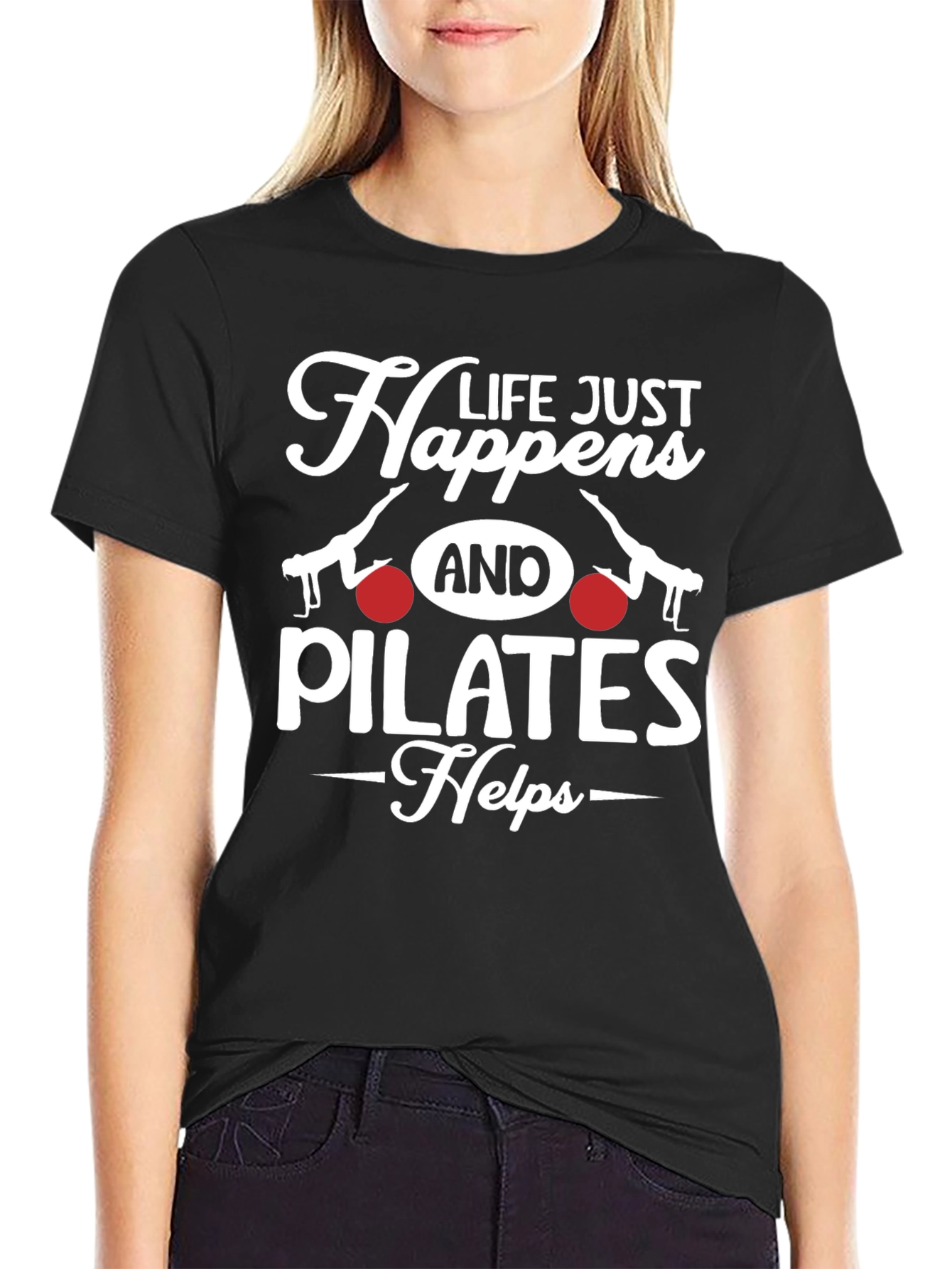 Life Happens Pilates T-Shirt - Mens Graphic Tee