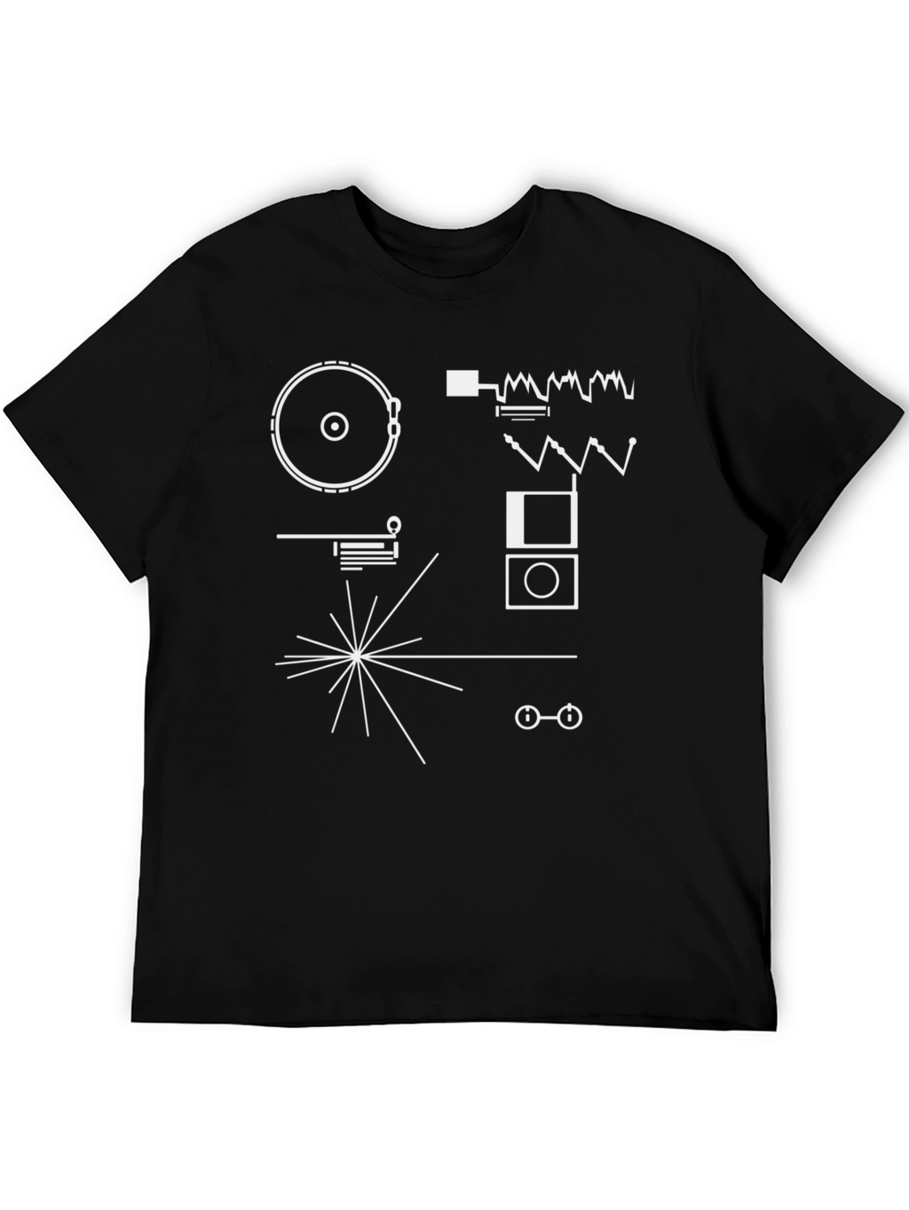 Voyager Plaque Graphic T-Shirt - Black