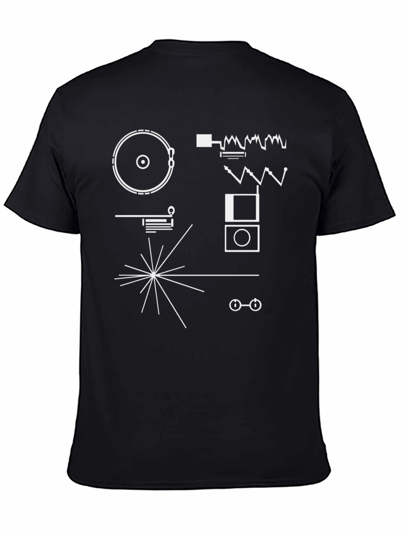 Voyager Plaque Graphic T-Shirt - Black
