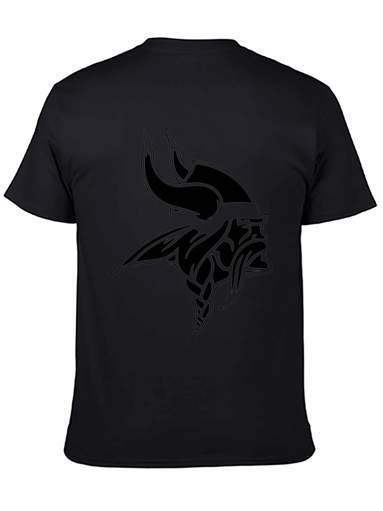 Vikings Graphic T-Shirt - Black Crew Neck