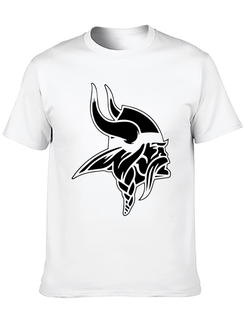 Vikings Graphic T-Shirt - Black Crew Neck