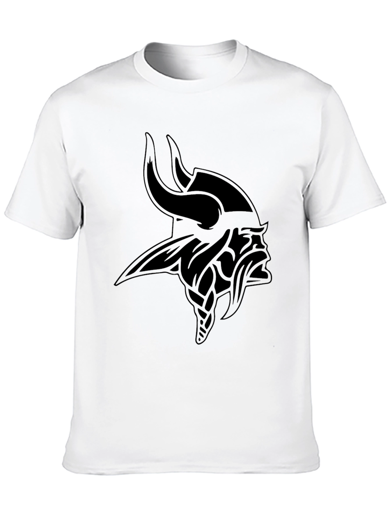 Vikings Graphic T-Shirt - Black Crew Neck