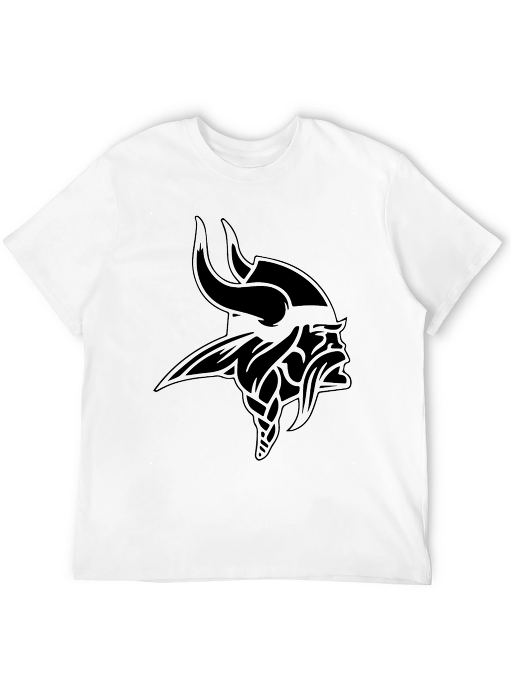 Vikings Graphic T-Shirt - Black Crew Neck