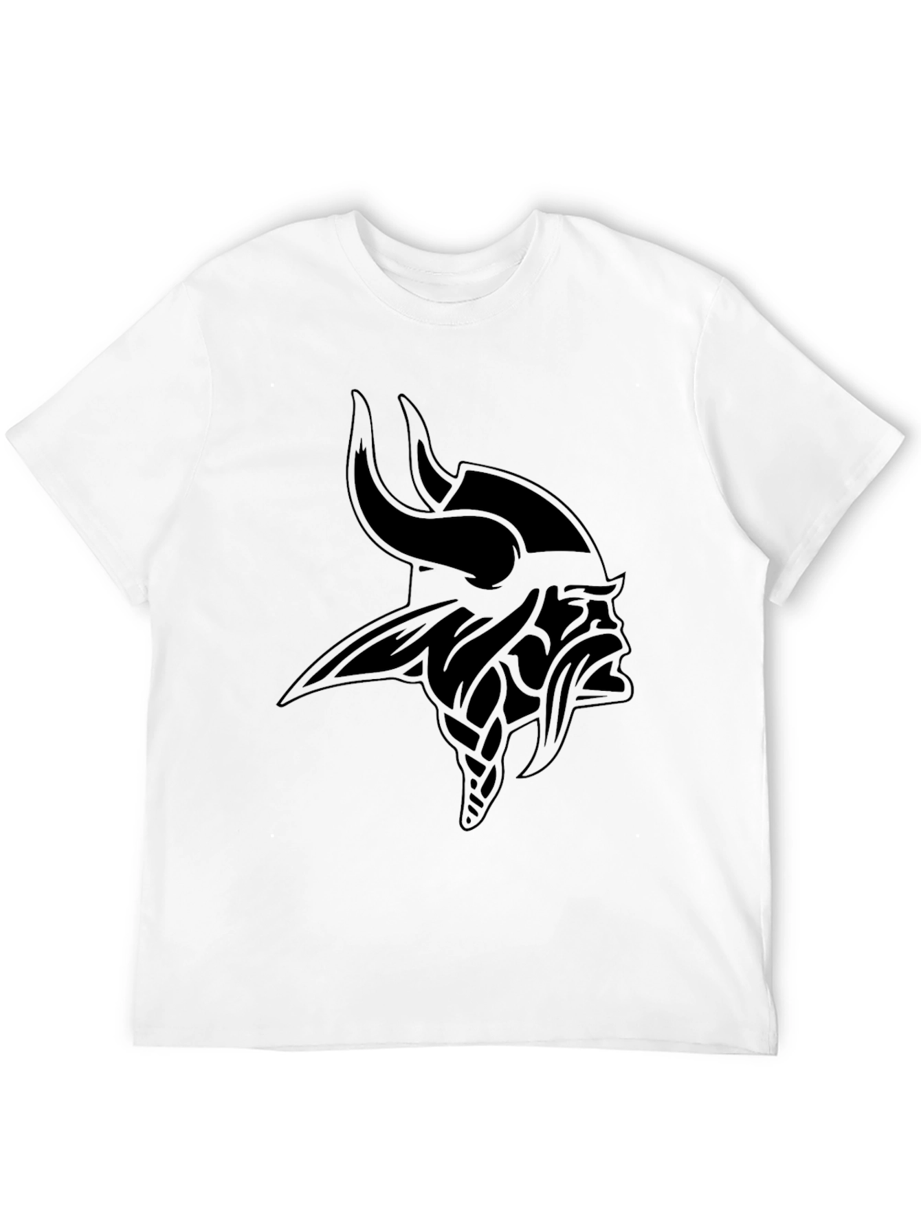 Vikings Graphic T-Shirt - Black Crew Neck