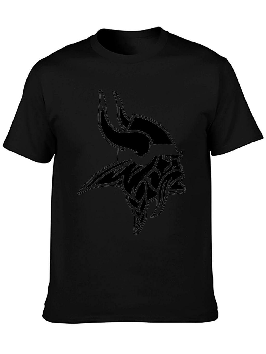 Vikings Graphic T-Shirt - Black Crew Neck