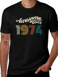 Awesome Since 1974 Black Graphic Tee
