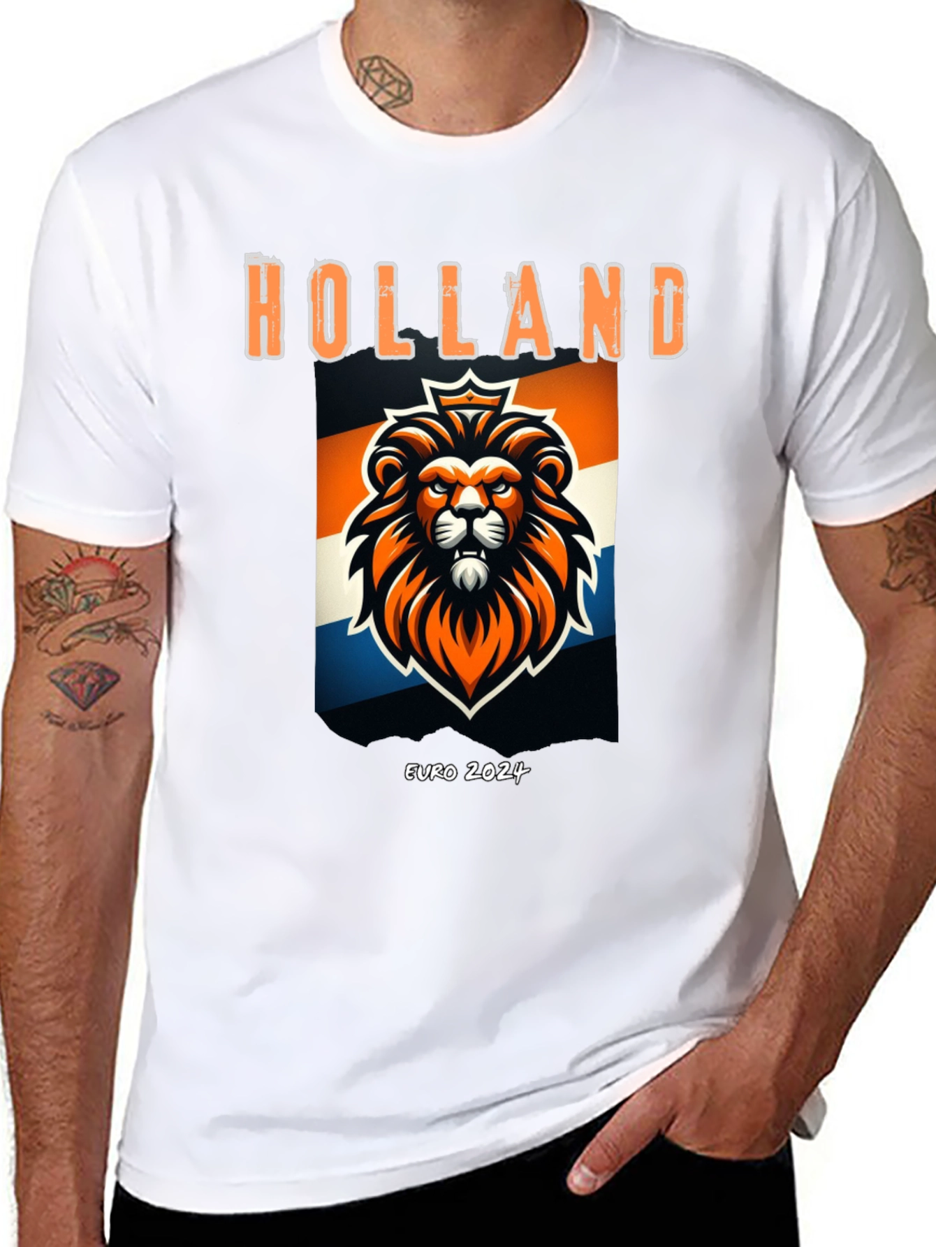 Holland Euro 2024 Lion Graphic Tee - Black