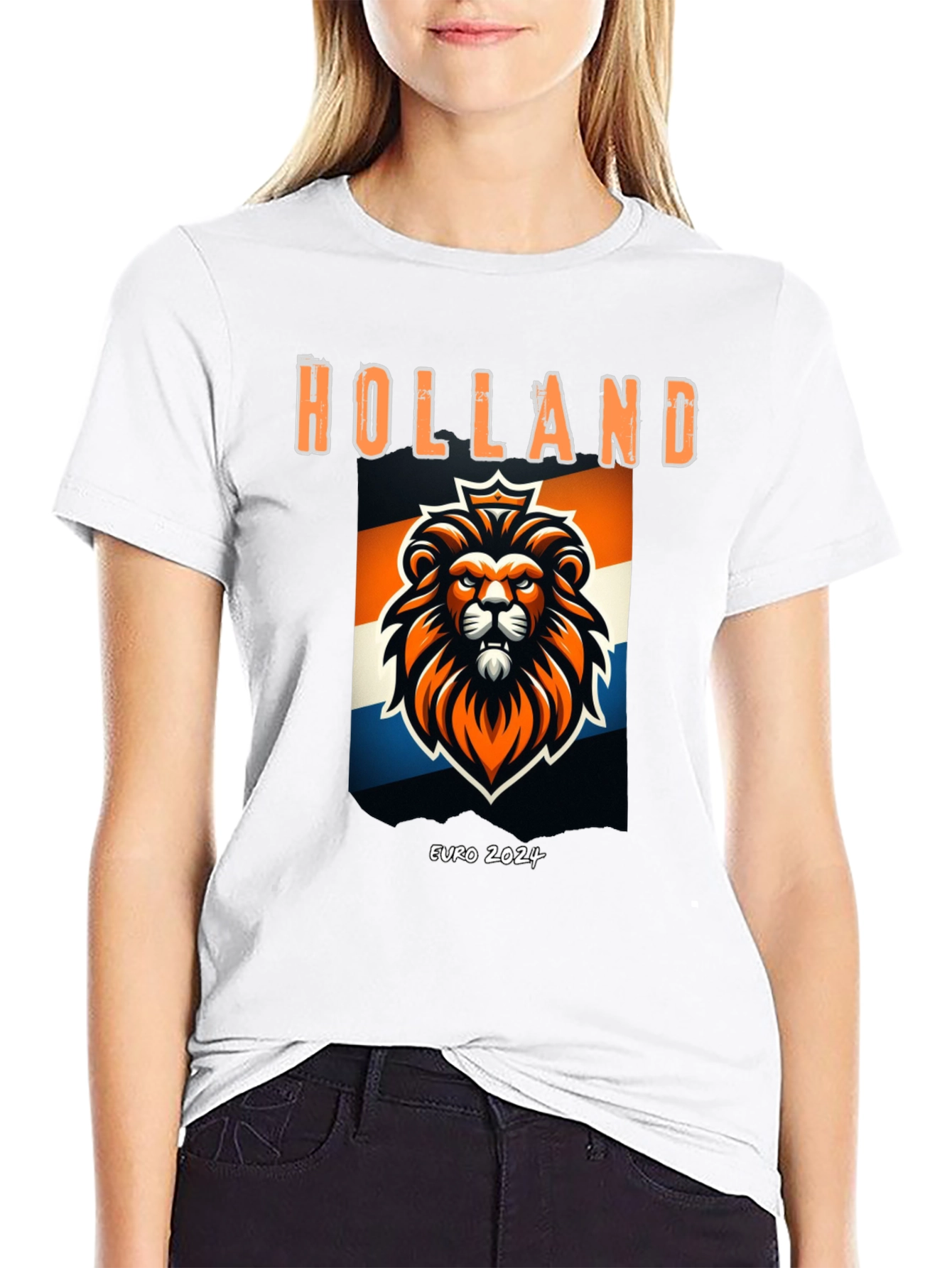 Holland Euro 2024 Lion Graphic Tee - Black