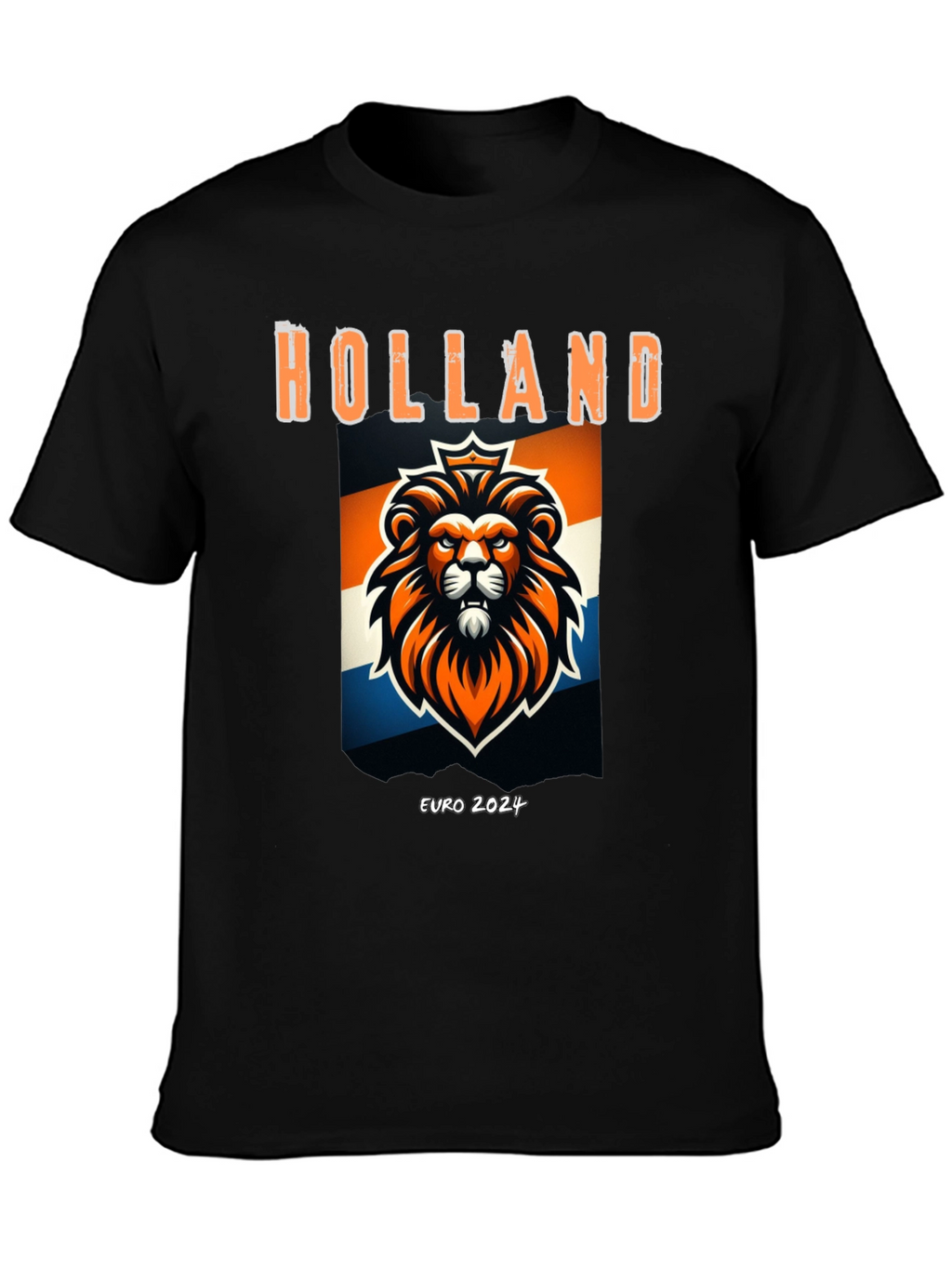 Holland Euro 2024 Lion Graphic Tee - Black
