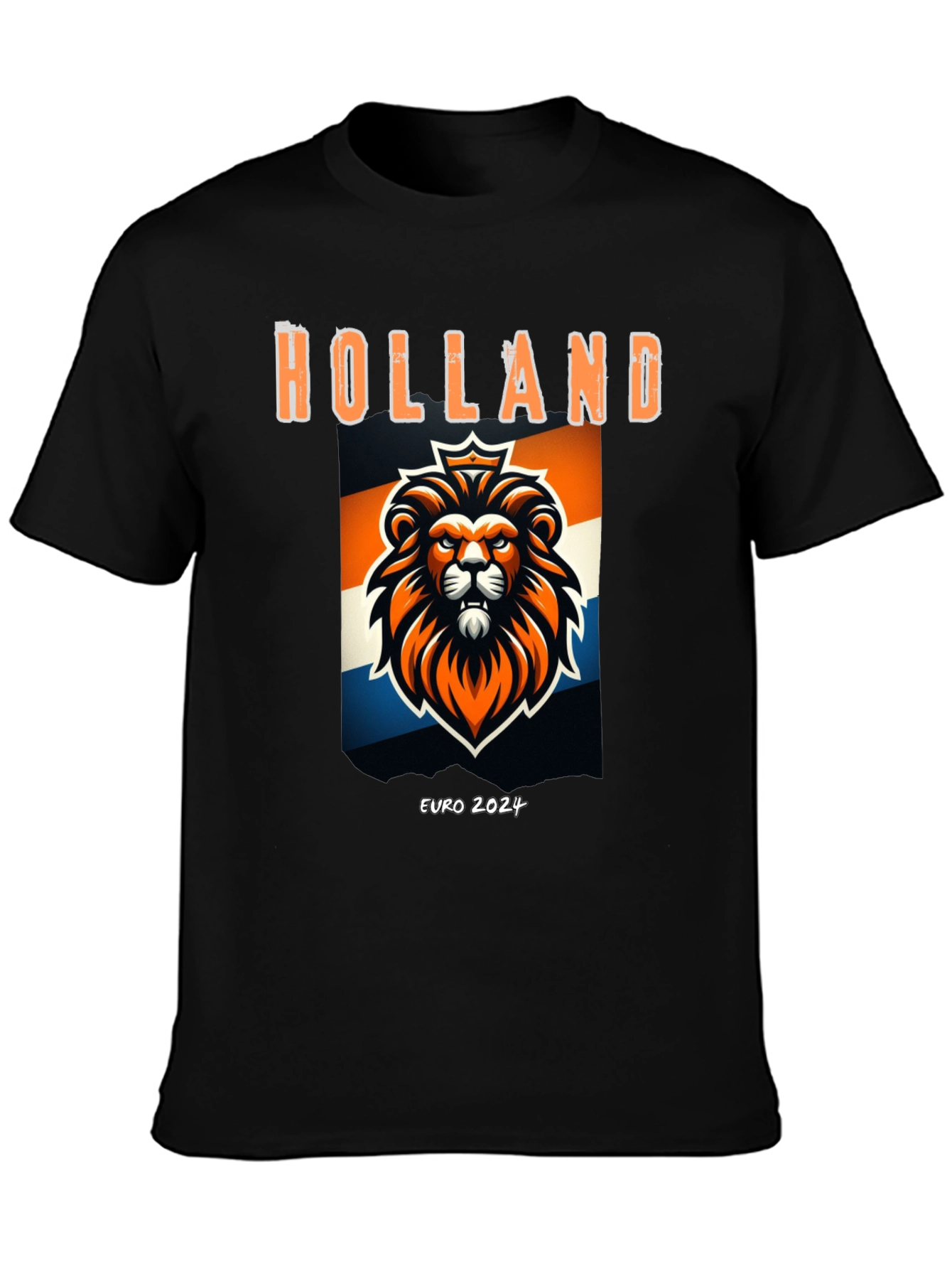 Holland Euro 2024 Lion Graphic Tee - Black