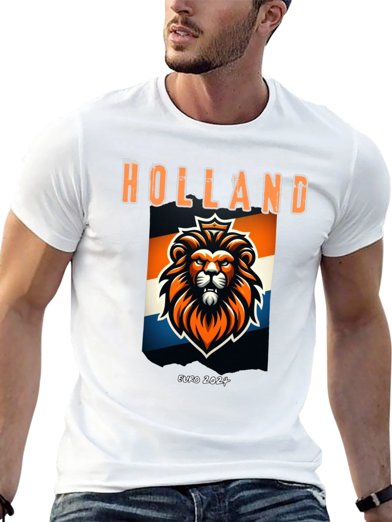Holland Euro 2024 Lion Graphic Tee - Black