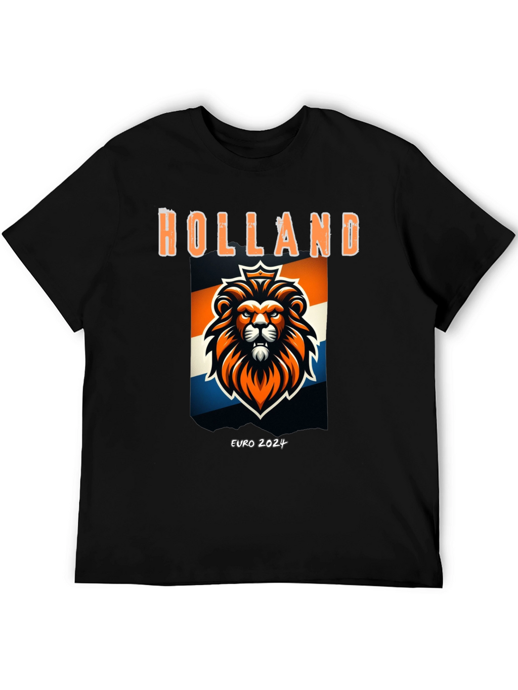 Holland Euro 2024 Lion Graphic Tee - Black
