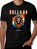 Holland Euro 2024 Lion Graphic Tee - Black