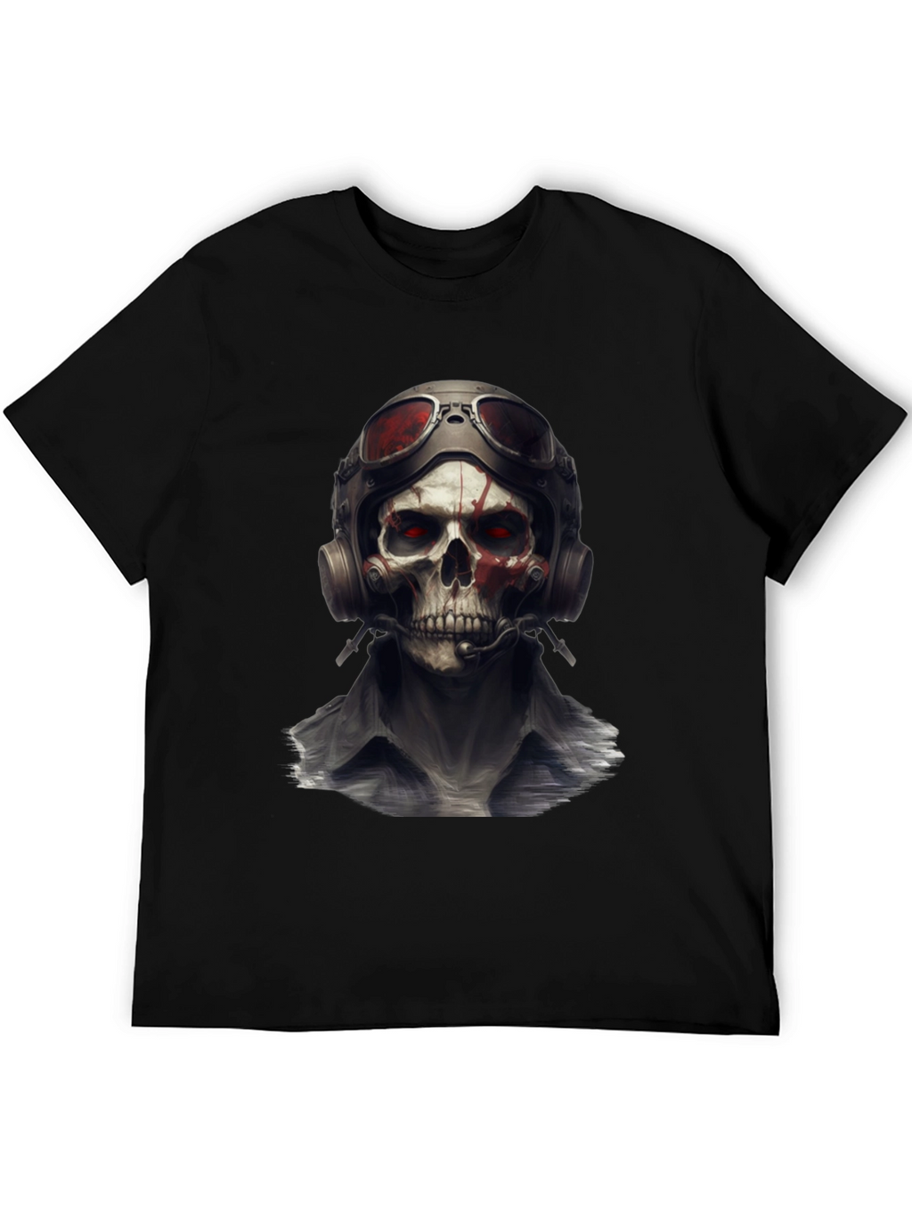 Skull Pilot T-Shirt - Edgy Graphic Tee