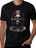 Skull Pilot T-Shirt - Edgy Graphic Tee
