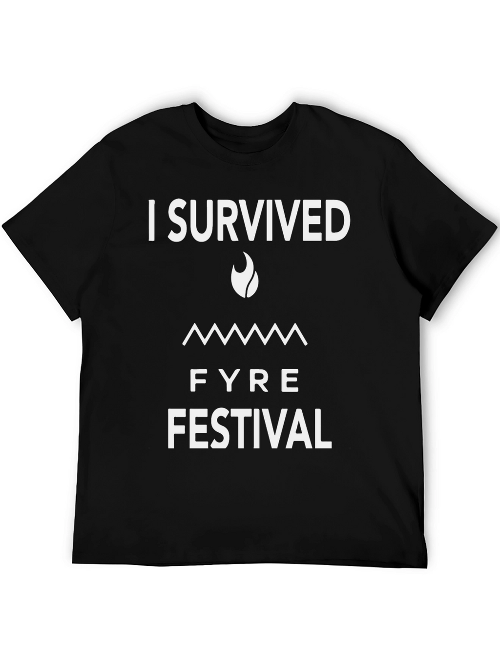 I Survived Fyre Festival Graphic Tee - Black Cotton