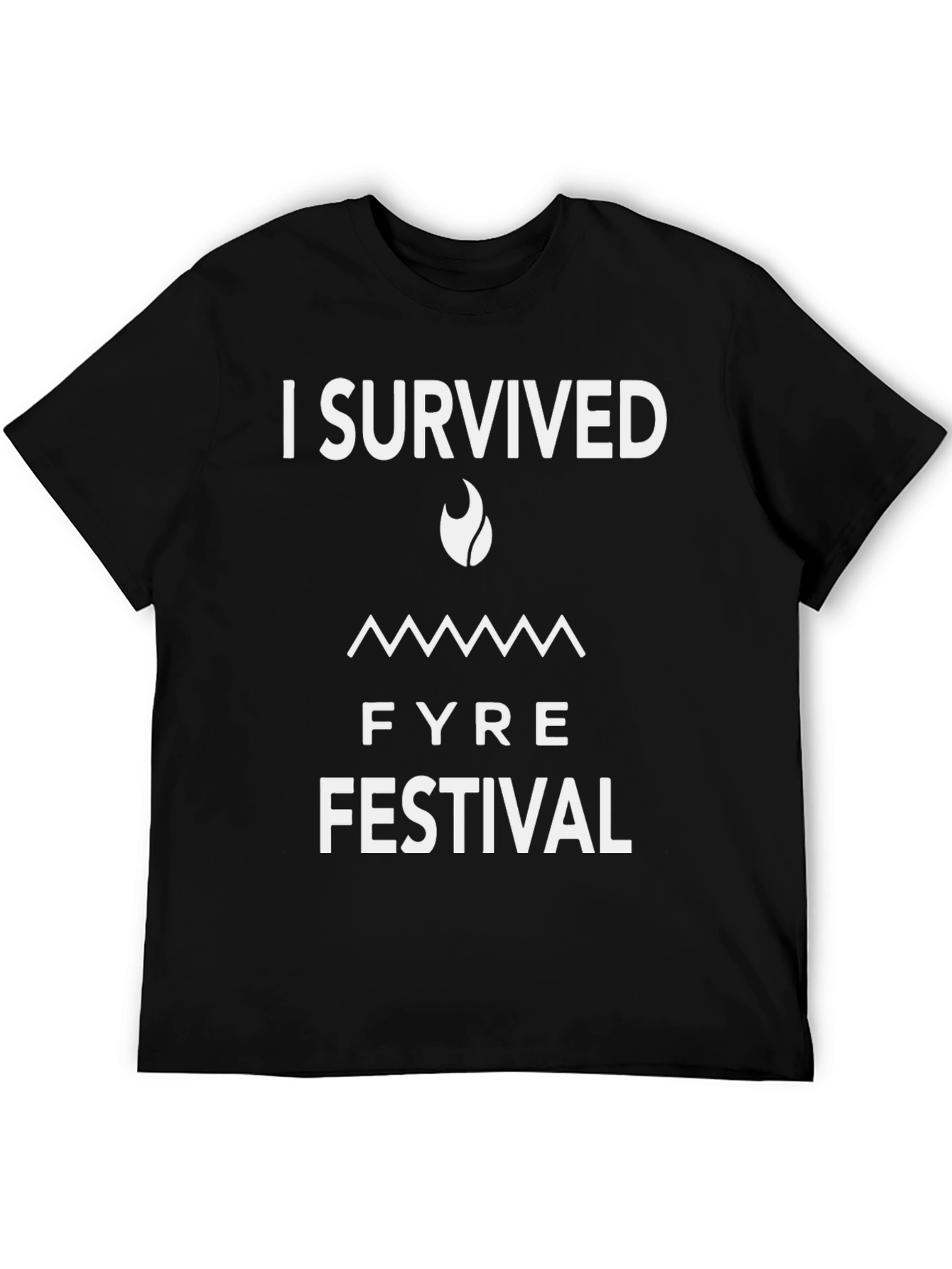 I Survived Fyre Festival Graphic Tee - Black Cotton