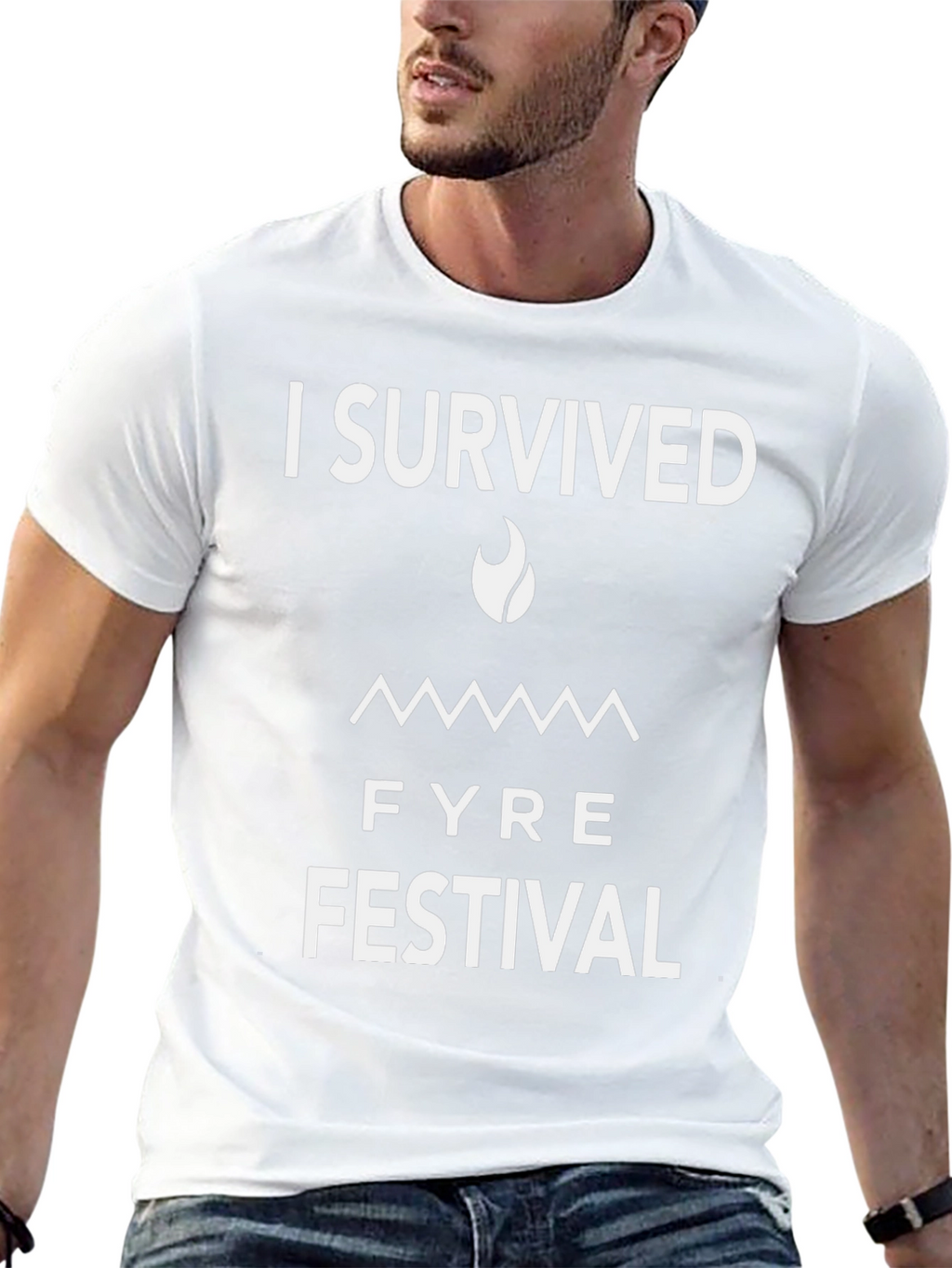 I Survived Fyre Festival Graphic Tee - Black Cotton