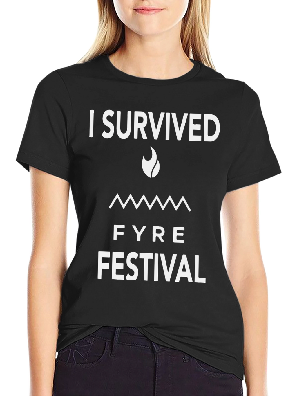 I Survived Fyre Festival Graphic Tee - Black Cotton