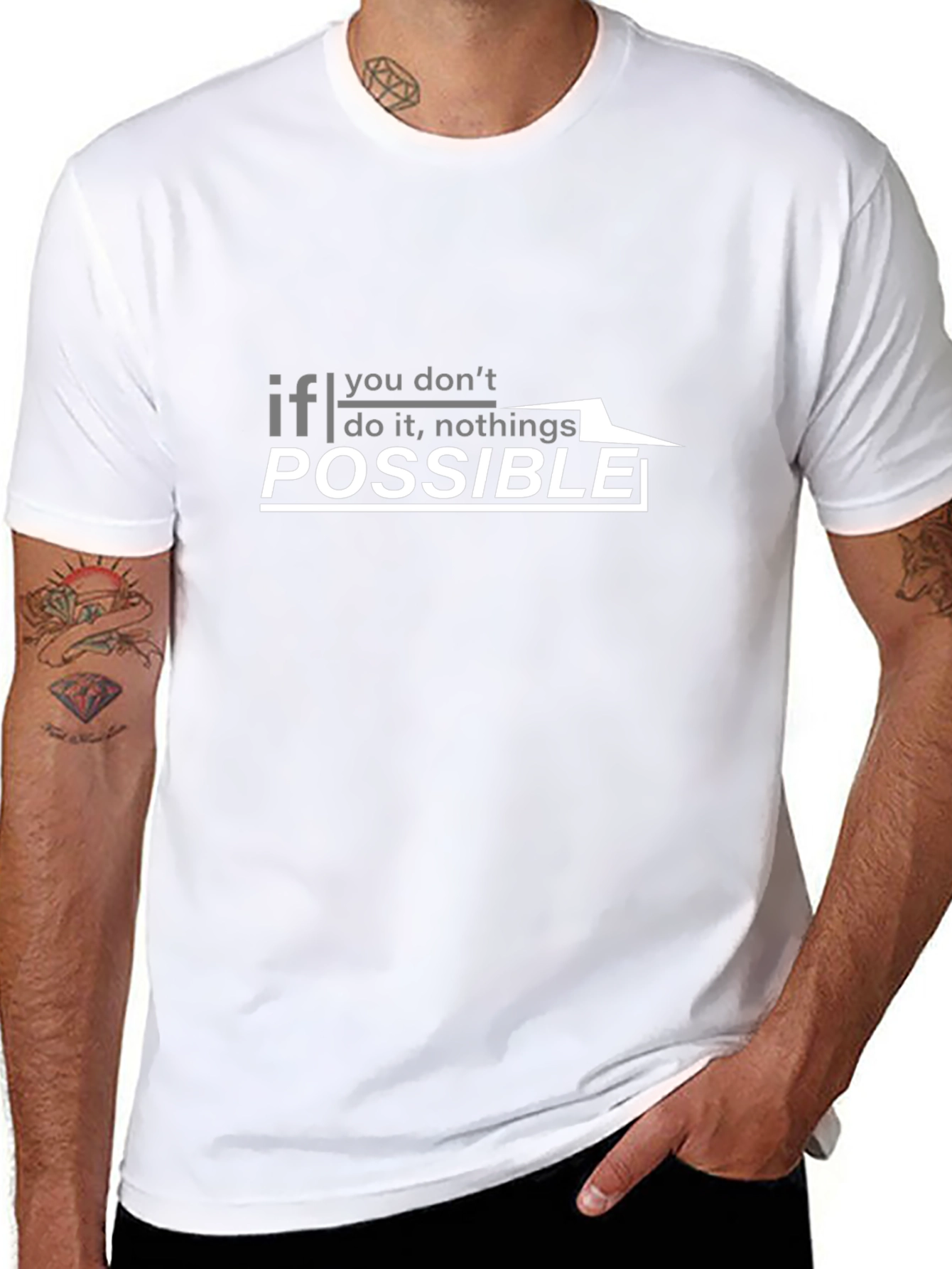 Inspirational Graphic T-Shirt - Impossible