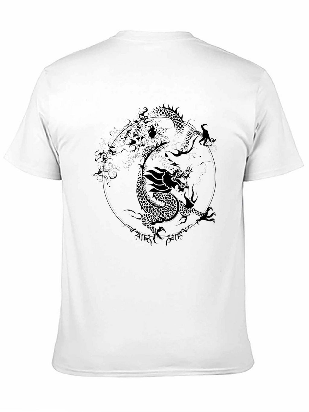 Yin Yang Dragon Black T-Shirt