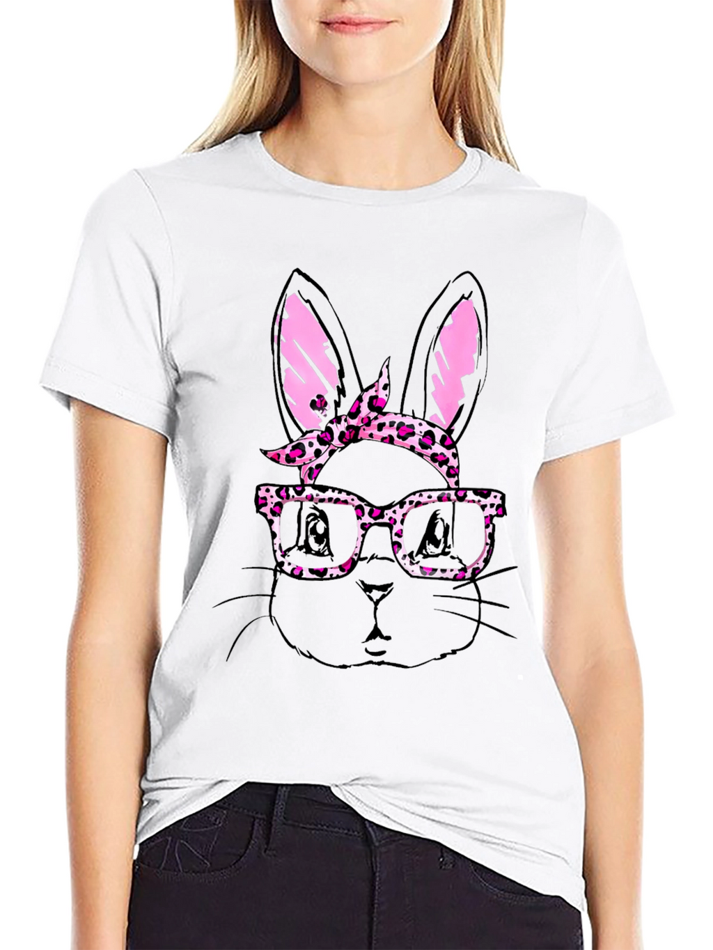 Bunny with Glasses Mens T-Shirt