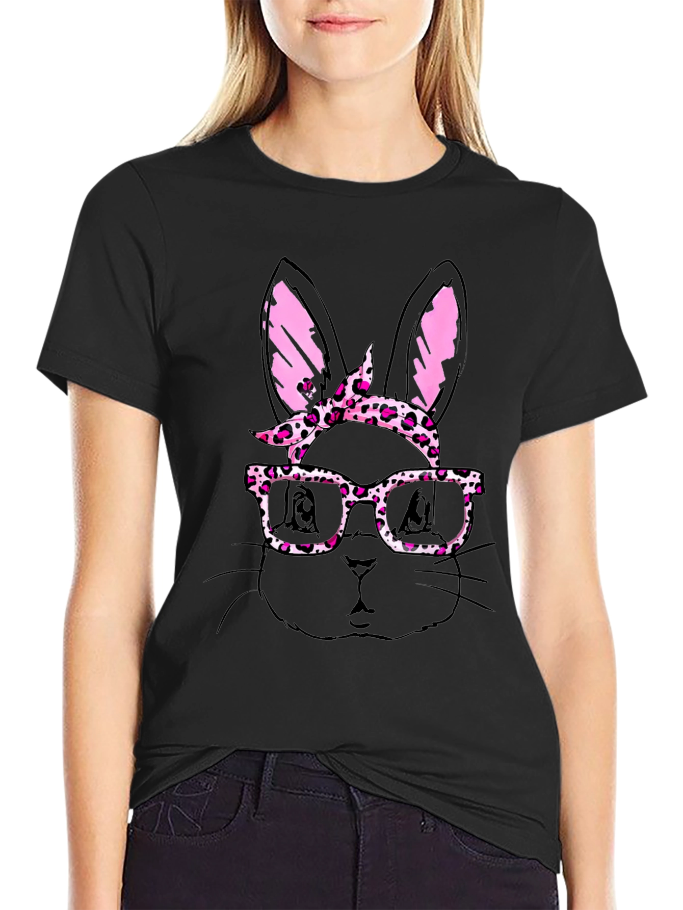 Bunny with Glasses Mens T-Shirt